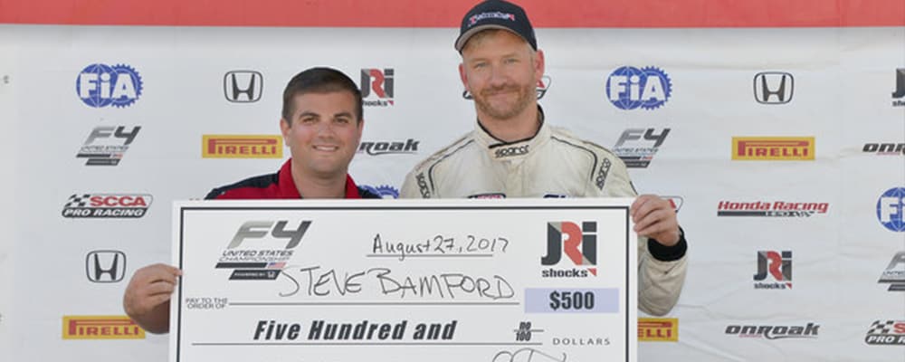 STEVE BAMFORD WINS THE JRI HARD CHARGER AWARD