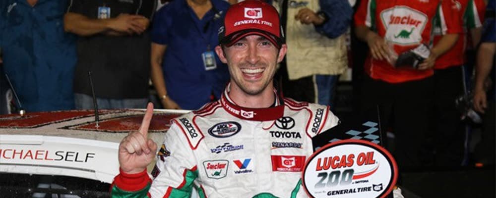 MICHAEL SELF WINS AT DAYTONA ON THE LAST LAP