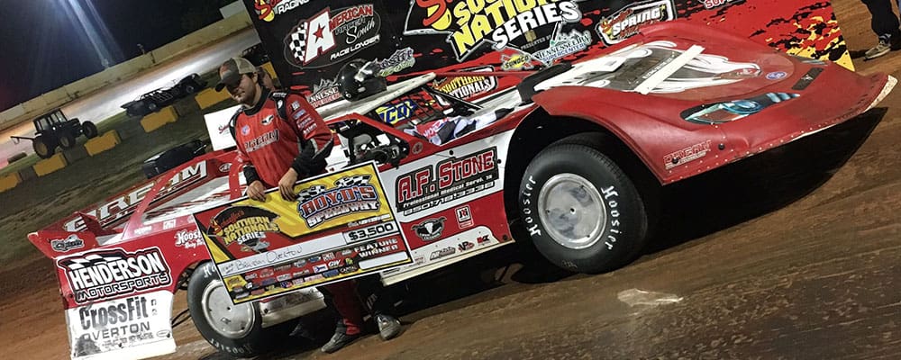 BRANDON OVERTON TAKES THE CHECKERED AT BOYD'S SPEEDWAY