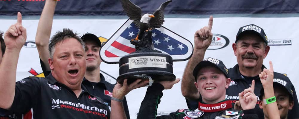 JUSTIN HALEY TAKES THE CHECKERED