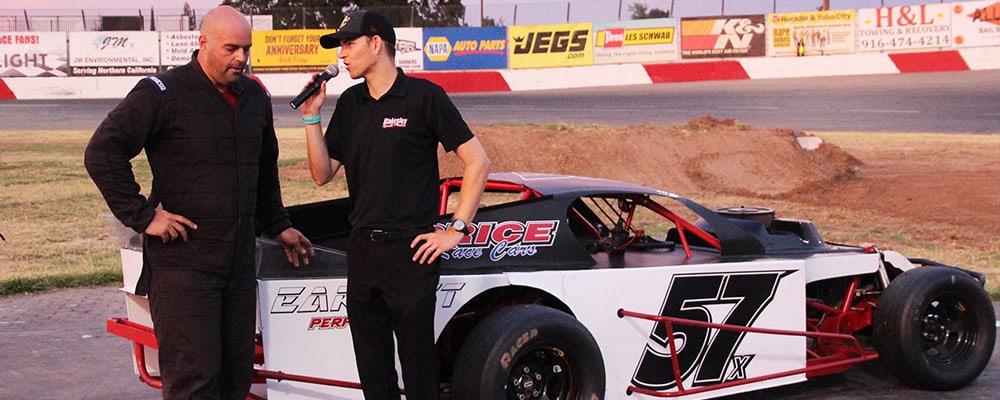 ERIC PRICE TAKES THE CHECKERED