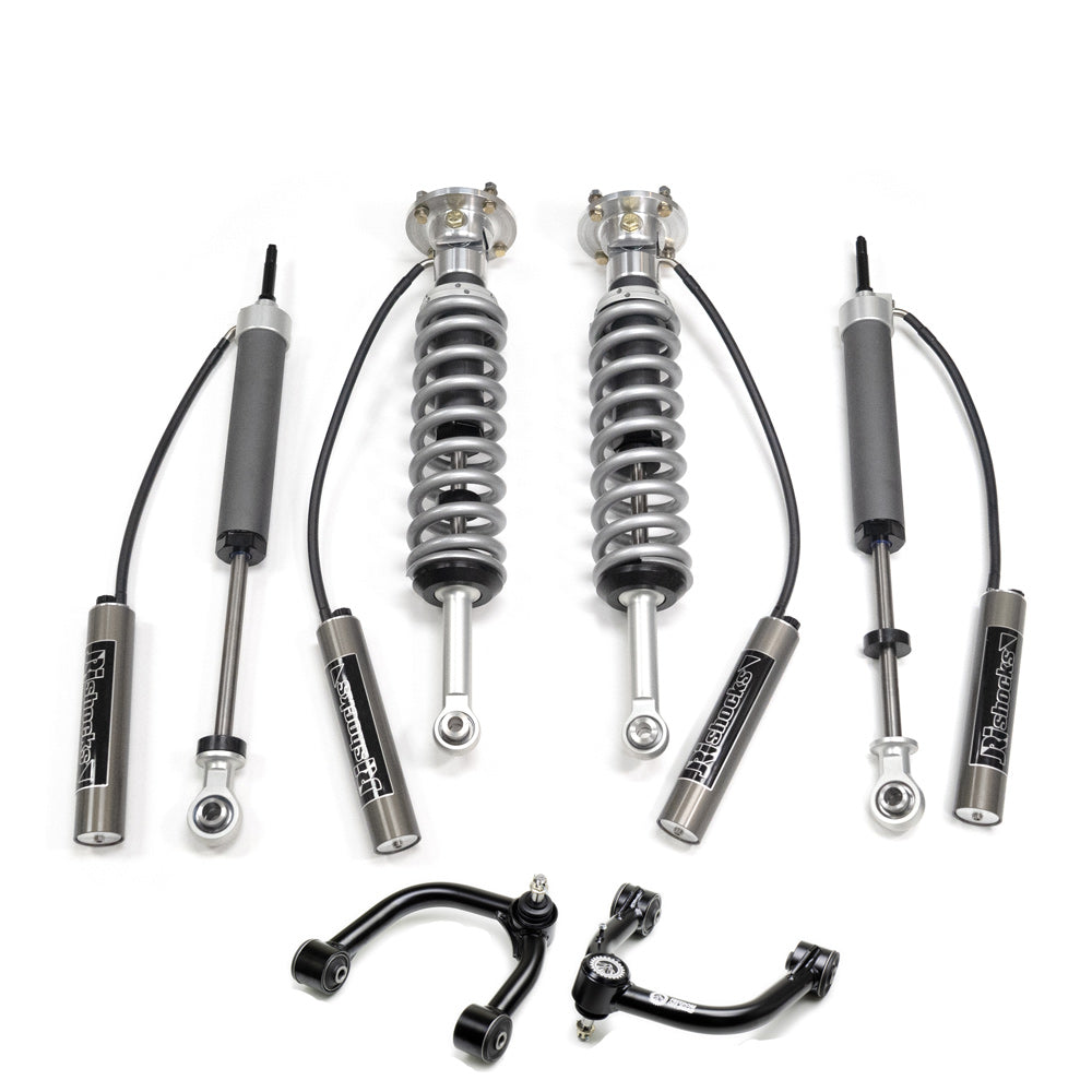 2024 Toyota Tacoma 1-Inch to 3-Inch Lift Kit with 6-Stage Adjustable Front Coilovers and 6-Stage Adjustable Rear Shocks + JRi Off-Road Upper Control Arms