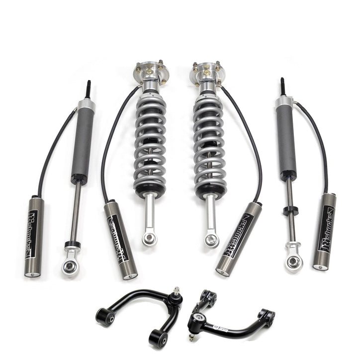 2024 Toyota Tacoma 1-Inch to 3-Inch Lift Kit with 6-Stage Adjustable Front Coilovers and 6-Stage Adjustable Rear Shocks + JRi Off-Road Upper Control Arms